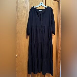 NATURAL LIFE Black Long Sleeve Dress
